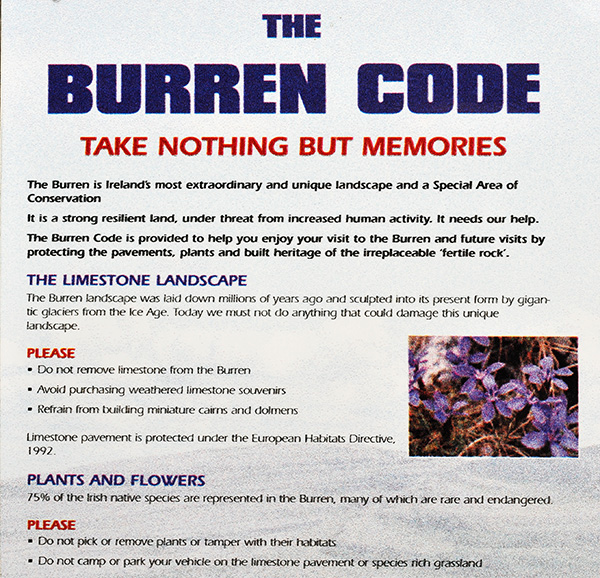 burren code